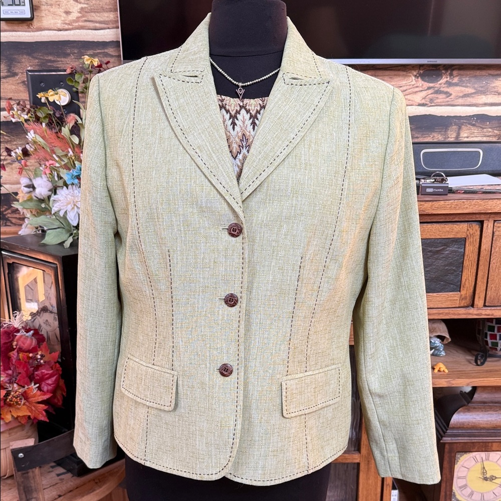 Alfred Dunner Women's Green Blazer
